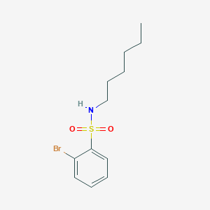 molecular formula C12H18BrNO2S B1285457 2-Bromo-N-hexylbenzenesulfonamide CAS No. 951883-96-8