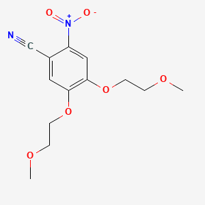 molecular formula C13H16N2O6 B1285458 4,5-Bis(2-methoxyethoxy)-2-nitrobenzonitrile CAS No. 236750-65-5