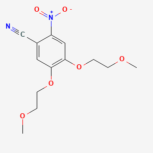 molecular formula C13H16N2O6 B1285458 4,5-双(2-甲氧基乙氧基)-2-硝基苯甲腈 CAS No. 236750-65-5