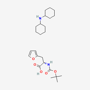 molecular formula C24H40N2O5 B1285462 Dicyclohexylamine (S)-2-((tert-butoxycarbonyl)amino)-3-(furan-2-yl)propanoate CAS No. 331730-08-6