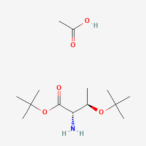 molecular formula C14H29NO5 B1285464 (2S,3R)-tert-Butyl 2-amino-3-(tert-butoxy)butanoate acetate CAS No. 5854-77-3