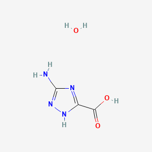 molecular formula C3H6N4O3 B1285468 3-氨基-1,2,4-三唑-5-羧酸水合物 CAS No. 304655-78-5