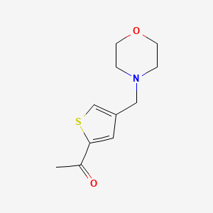 molecular formula C11H15NO2S B1285472 1-[4-(Morpholin-4-ylmethyl)-2-thienyl]ethanone CAS No. 924852-23-3