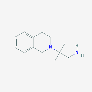 molecular formula C13H20N2 B1285487 2-(3,4-Dihydro-2(1H)-isoquinolinyl)-2-methyl-1-propanamine CAS No. 891642-99-2