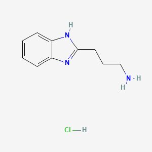 molecular formula C10H14ClN3 B1285492 3-(1H-Benzoimidazol-2-yl)propylamine hydrochloride CAS No. 88704-73-8
