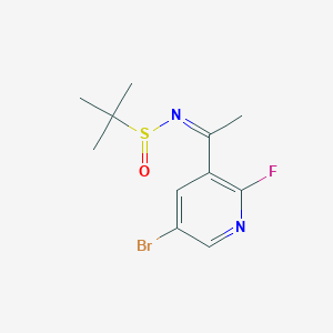 (R,Z)-N-(1-(5-bromo-2-fluoropyridin-3-yl)ethylidene)-2-methylpropane-2-sulfinamide