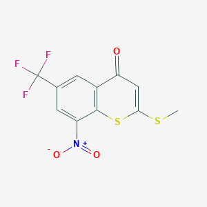 2-(Methylthio)-8-nitro-6-(trifluoromethyl)-4H-thiochromen-4-one