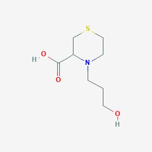 molecular formula C8H15NO3S B12855374 4-(3-Hydroxypropyl)thiomorpholine-3-carboxylic acid 