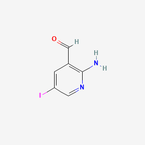 molecular formula C6H5IN2O B1285547 2-氨基-5-碘吡啶-3-甲醛 CAS No. 578007-67-7