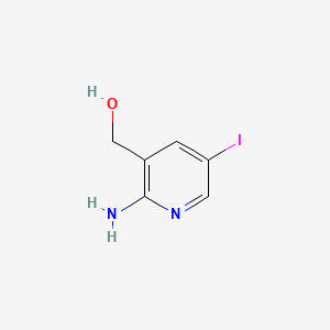 molecular formula C6H7IN2O B1285548 (2-氨基-5-碘吡啶-3-基)甲醇 CAS No. 618107-90-7