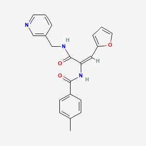 N-(1-(Furan-2-yl)-3-oxo-3-((pyridin-3-ylmethyl)amino)prop-1-en-2-yl)-4-methylbenzamide