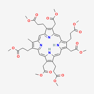 Tetramethyl 3,3',3'',3'''-[3,8,13-tris(2-methoxy-2-oxoethyl)-18-methyl-2,7,12,17-porphyrintetrayl]tetrapropanoate