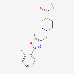 1-((5-Methyl-2-(o-tolyl)oxazol-4-yl)methyl)piperidine-4-carboxylic acid