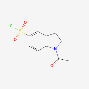 molecular formula C11H12ClNO3S B1285591 1-Acetyl-2-methylindoline-5-sulfonyl chloride CAS No. 841275-78-3