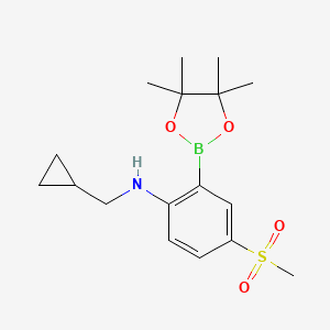 N-(Cyclopropylmethyl)-4-(methylsulfonyl)-2-(4,4,5,5-tetramethyl-1,3,2-dioxaborolan-2-yl)aniline