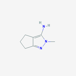 molecular formula C7H11N3 B1285596 2-Methyl-2,4,5,6-tetrahydrocyclopenta[c]pyrazol-3-amine CAS No. 877041-43-5