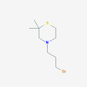 molecular formula C9H18BrNS B12856018 4-(3-Bromopropyl)-2,2-dimethylthiomorpholine 