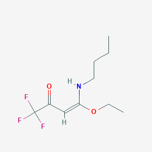 molecular formula C10H16F3NO2 B12856046 (E)-4-Ethoxy-4-butylamino-1,1,1-trifluorobut-3-en-2-one 