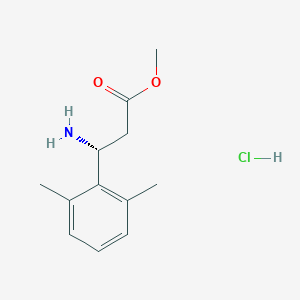 molecular formula C12H18ClNO2 B12856057 Methyl (R)-3-amino-3-(2,6-dimethylphenyl)propanoate hydrochloride 