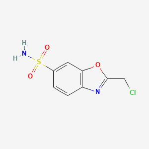 molecular formula C8H7ClN2O3S B12856059 2-(Chloromethyl)benzo[d]oxazole-6-sulfonamide 