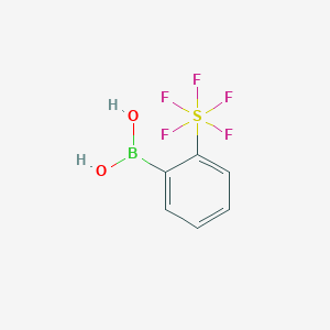 molecular formula C6H6BF5O2S B12856069 (2-(Pentafluoro-l6-sulfanyl)phenyl)boronic acid 