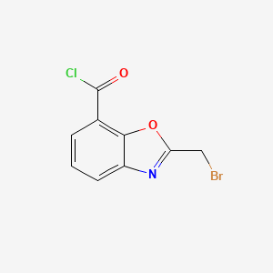 molecular formula C9H5BrClNO2 B12856083 2-(Bromomethyl)benzo[d]oxazole-7-carbonyl chloride 