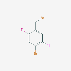 molecular formula C7H4Br2FI B12856092 4-Bromo-2-fluoro-5-iodobenzyl bromide 