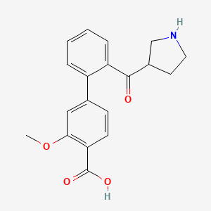 3-Methoxy-2'-(pyrrolidine-3-carbonyl)-[1,1'-biphenyl]-4-carboxylic acid