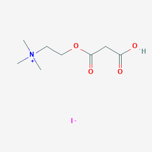 molecular formula C8H16INO4 B12856118 2-(2-Carboxyacetoxy)-N,N,N-trimethylethan-1-aminium iodide 