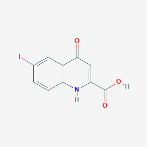 molecular formula C10H6INO3 B12856126 6-Iodo-4-oxo-1,4-dihydroquinoline-2-carboxylic acid CAS No. 130064-11-8