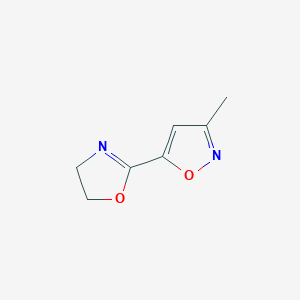 molecular formula C7H8N2O2 B12856158 5-(4,5-Dihydrooxazol-2-yl)-3-methylisoxazole CAS No. 7186-60-9