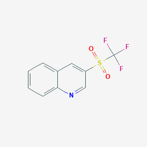 molecular formula C10H6F3NO2S B12856168 3-((Trifluoromethyl)sulfonyl)quinoline 