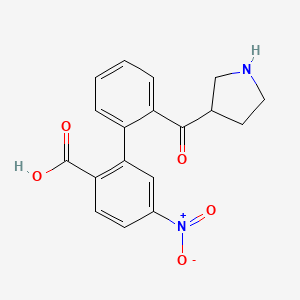 5-Nitro-2'-(pyrrolidine-3-carbonyl)-[1,1'-biphenyl]-2-carboxylic acid