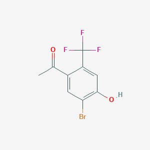 molecular formula C9H6BrF3O2 B12856188 5'-Bromo-4'-hydroxy-2'-(trifluoromethyl)acetophenone 