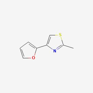 molecular formula C8H7NOS B12856203 4-(2-Furyl)-2-methylthiazole 