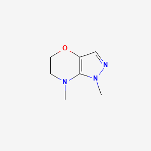 molecular formula C7H11N3O B12856207 1,7-Dimethyl-1,5,6,7-tetrahydropyrazolo[4,3-b][1,4]oxazine 