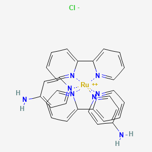 molecular formula C30H28ClN8Ru+ B12856245 (OC-6-21)-Ruthenium(2+) bis(2,2'-bipyridine) bis(pyridin-4-amine) dichloride 