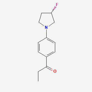 molecular formula C13H16FNO B12856250 (S)-1-(4-(3-fluoropyrrolidin-1-yl)phenyl)propan-1-one 