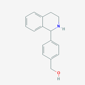 molecular formula C16H17NO B12856271 [4-(1,2,3,4-Tetrahydroisoquinolin-1-YL)phenyl]methanol 