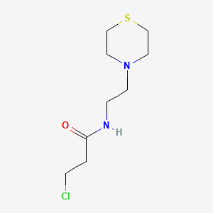 3-Chloro-N-[2-(thiomorpholin-4-yl)ethyl]propanamide