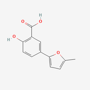 molecular formula C12H10O4 B12856277 2-Hydroxy-5-(5-methyl-2-furyl)benzoic acid 