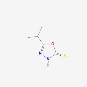 molecular formula C5H8N2OS B1285629 5-(Propan-2-yl)-1,3,4-oxadiazole-2-thiol CAS No. 1711-73-5