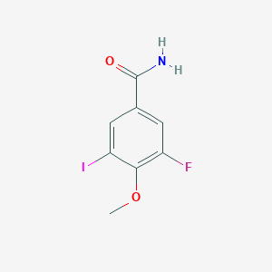 molecular formula C8H7FINO2 B12856311 3-Fluoro-5-iodo-4-methoxybenzamide 