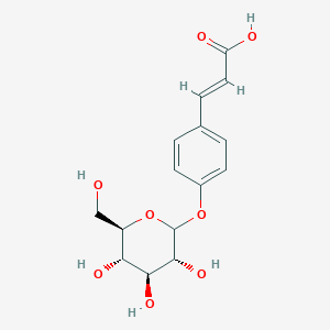 molecular formula C15H18O8 B12856320 (E)-3-(4-(((3R,4S,5S,6R)-3,4,5-Trihydroxy-6-(hydroxymethyl)tetrahydro-2H-pyran-2-yl)oxy)phenyl)acrylic acid 