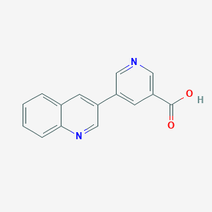 molecular formula C15H10N2O2 B12856354 5-(3-Quinolinyl)nicotinic acid 