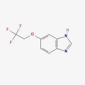 molecular formula C9H7F3N2O B12856381 5-(2,2,2-Trifluoroethoxy)-1H-benzimidazole 