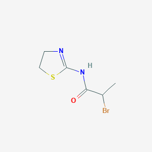 molecular formula C6H9BrN2OS B12856395 2-Bromo-N-(4,5-dihydro-thiazol-2-yl)-propionamide 