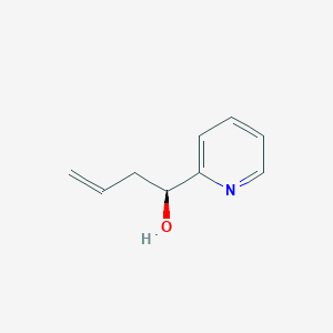 molecular formula C9H11NO B128564 2-Pyridinemethanol,alpha-2-propenyl-,(alphaS)-(9CI) CAS No. 144635-02-9