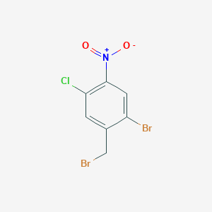 molecular formula C7H4Br2ClNO2 B12856404 2-Bromo-5-chloro-4-nitrobenzyl bromide 