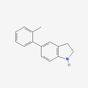 molecular formula C15H15N B12856440 5-(2-Methylphenyl)indoline 